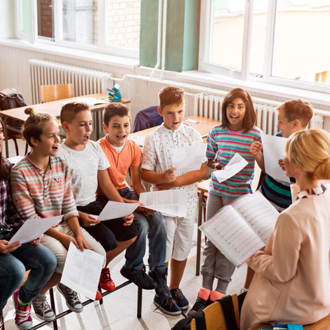 Coro de niños en Inglaterra